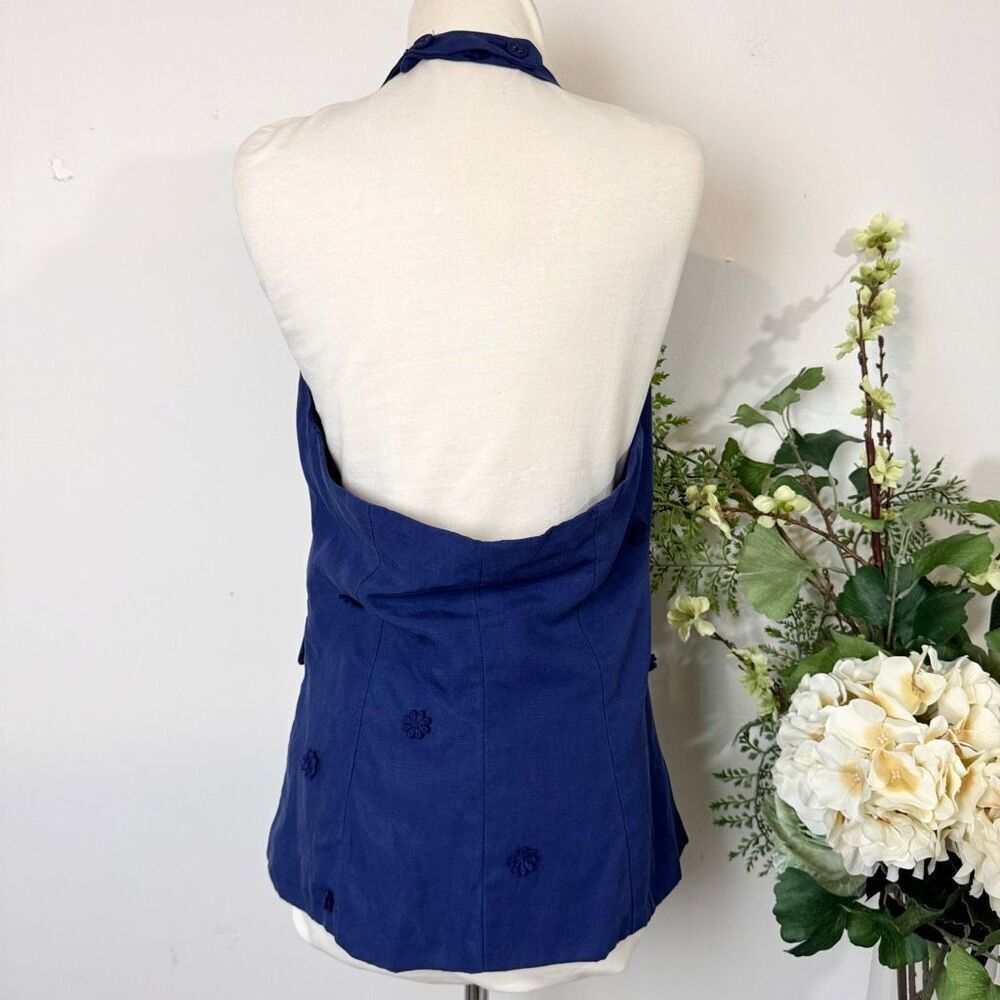 Anthropologie Maeve Linen Blend Halter Vest | M petite | new NWT “ - Picture 10 of 16